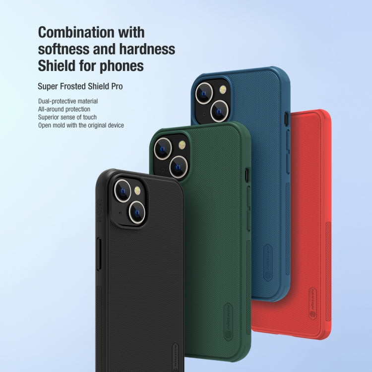 NILLKIN Frosted Shield Pro PC + TPU Phone Case for iPhone 14 (Blue)