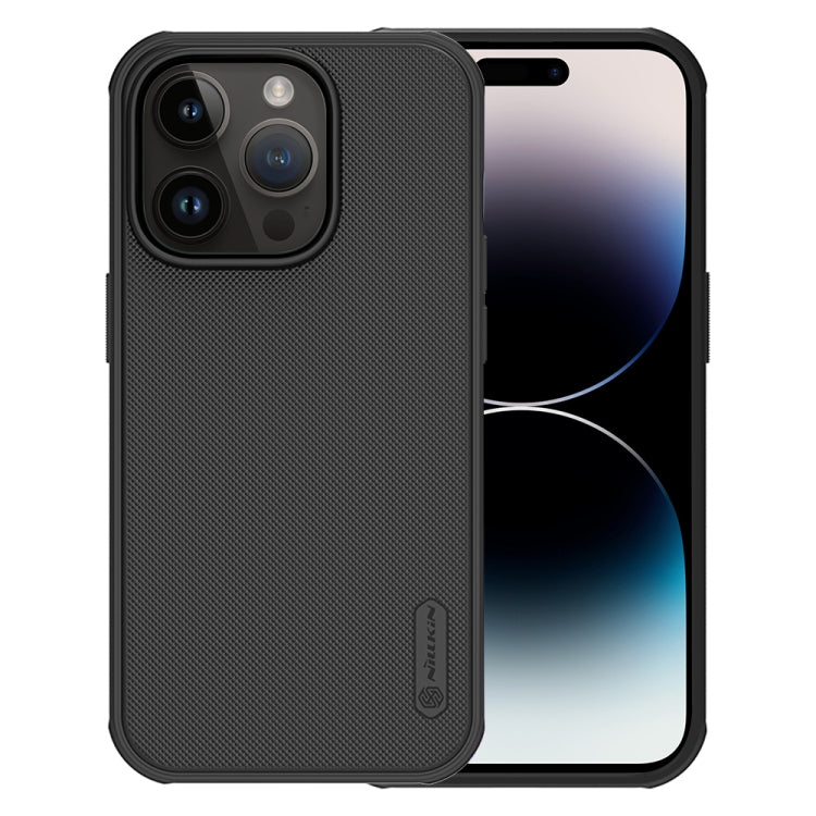 iPhone 14 Pro Max NILLKIN Frosted Shield Pro PC + TPU Phone Case (Black) with Excellent Signal Reception and Comprehensive Protection