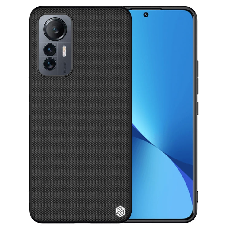NILLKIN 3D Texture Nylon Fiber PC+TPU Phone Case for Xiaomi 12 Lite (Black)