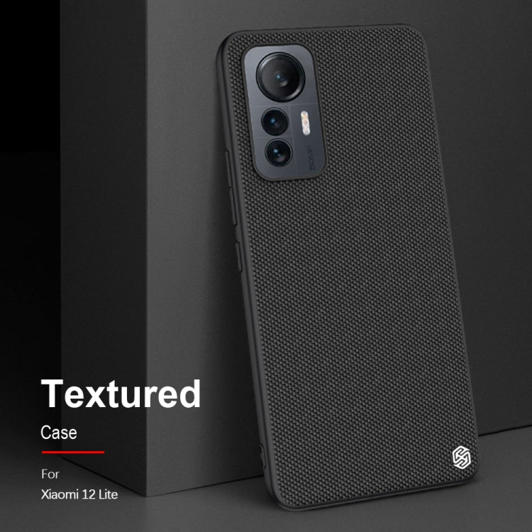 NILLKIN 3D Texture Nylon Fiber PC+TPU Phone Case for Xiaomi 12 Lite (Black)