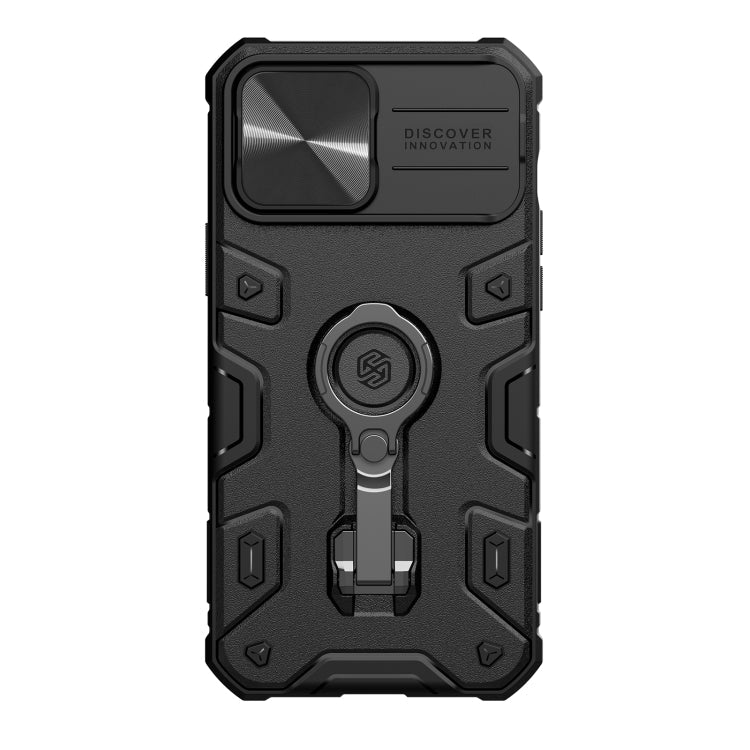 NILLKIN CamShield Armor Pro Phone Case with 360-Degree Rotating Ring Holder for iPhone 13 Pro Max (Black)