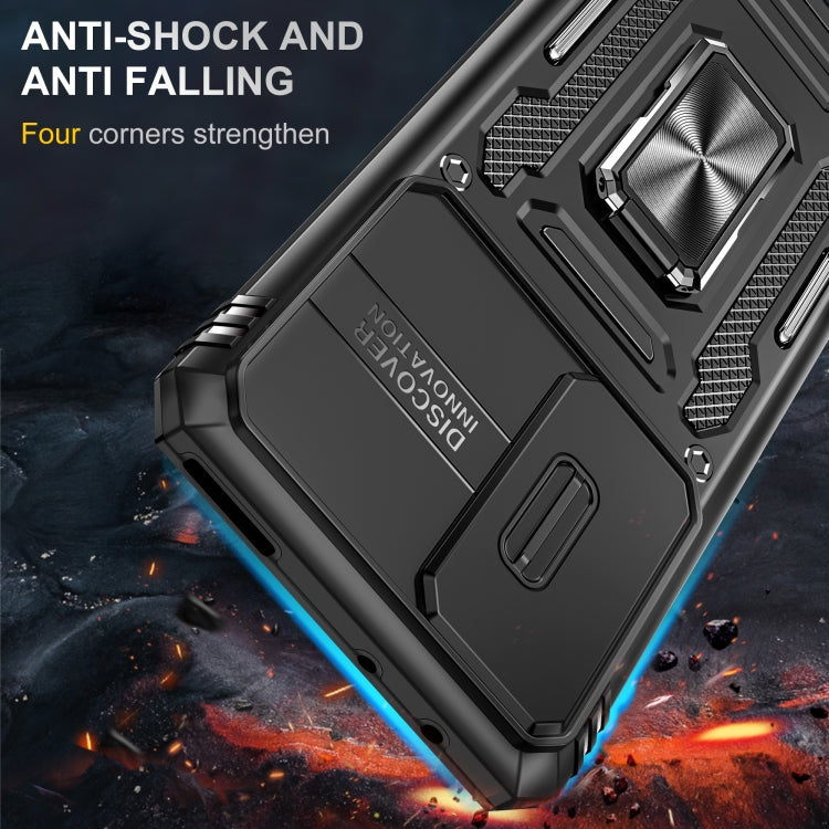 Xiaomi 12 Pro Armor PC + TPU Phone Case with Camera Shield (Black)