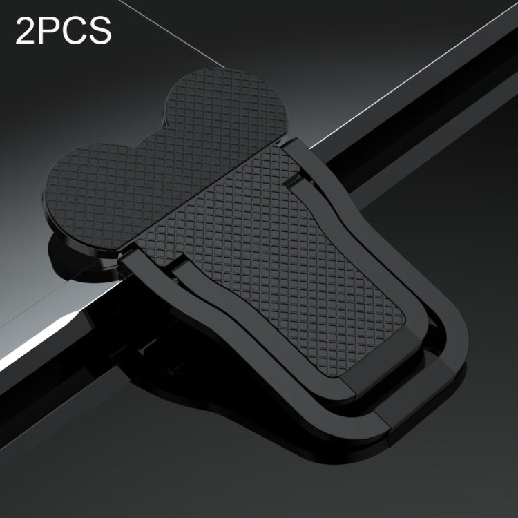 Innovative 2-Piece Black Metal Foldable Laptop Stand