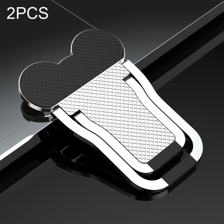 2-Piece Silver Metal Foldable Laptop Stand Bracket