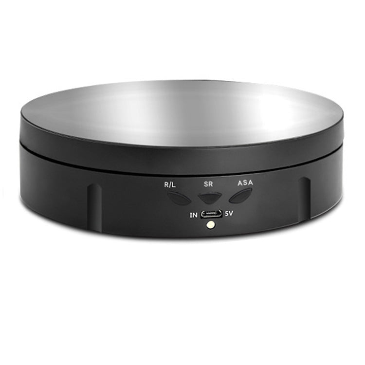 Electric Rotating Turntable Display Stand with Remote Control - 14.6cm, Load 10kg (Black)
