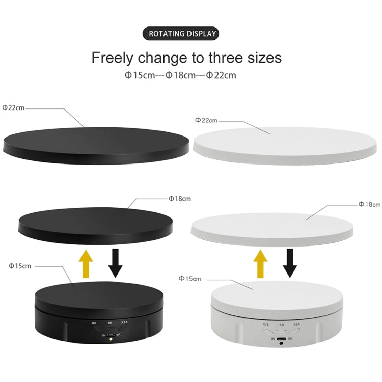 Electric Rotating 3 in 1 Display Stand Turntable (Black)