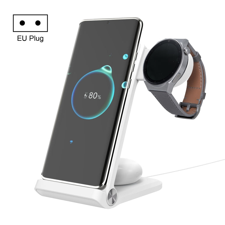 NILLKIN NKT12 3-in-1 Wireless Charger with Garmin Watch Charging, EU Plug (White)