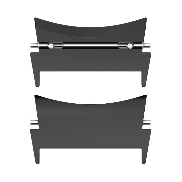 Universal Metal Watch Band Connectors for Samsung Galaxy Watches 4 and 5 - 1 Pair (Black)