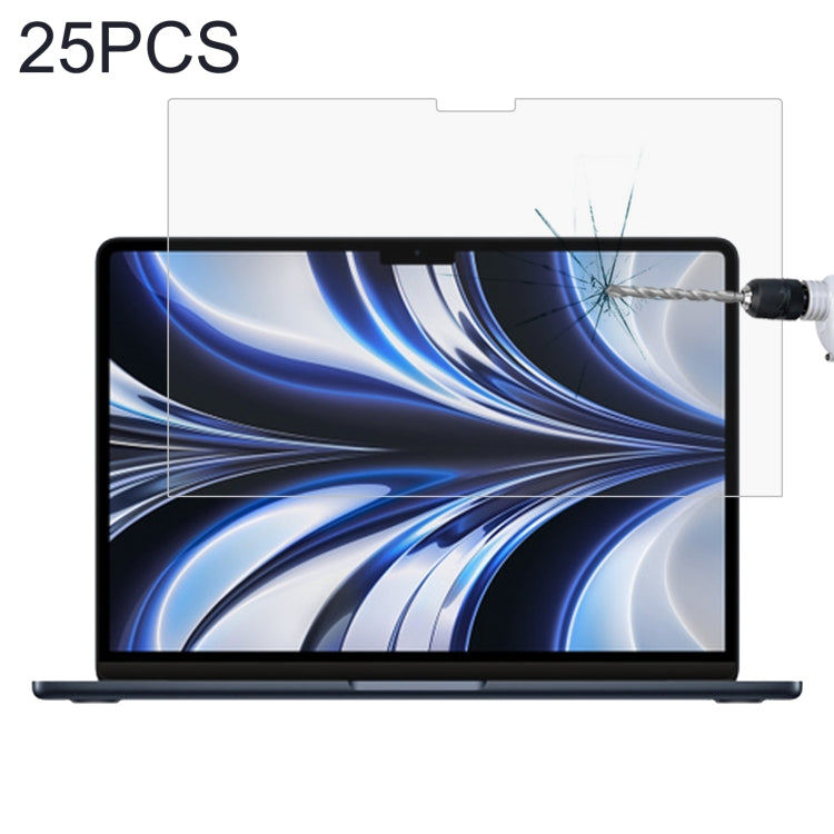 25 PCS 9H Explosion-Proof Tempered Glass Film for MacBook Air 13.6 inch A2681 2022