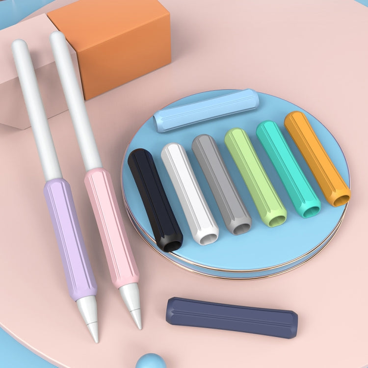 Stylish Silicone Cover Grip for Apple Pencil 1/2/Huawei M-Pencil (Light Blue)