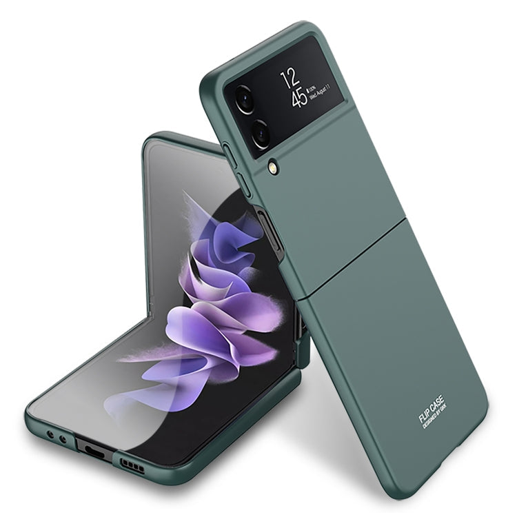 GKK Ultra-thin Full Coverage Phone Case for Samsung Galaxy Z Flip 4 - Dark Green