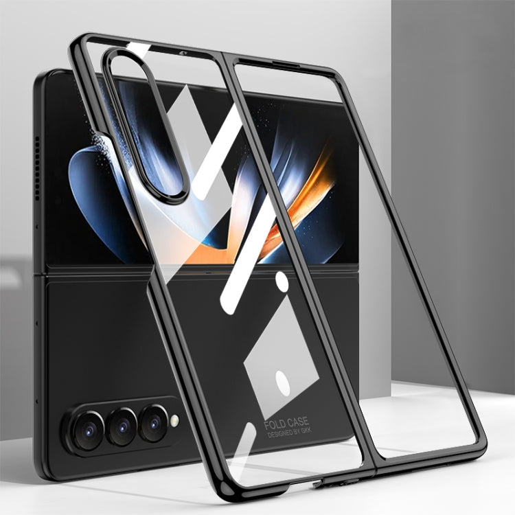 GKK Phantom Electroplating Full Coverage Phone Case for Samsung Galaxy Z Fold4 (Black)