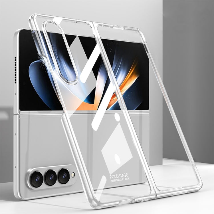 GKK Phantom Electroplating Full Coverage Phone Case for Samsung Galaxy Z Fold4 (Transparent)