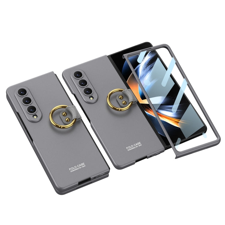 GKK Ultra-Thin Grey Phone Case with Ring for Samsung Galaxy Z Fold4