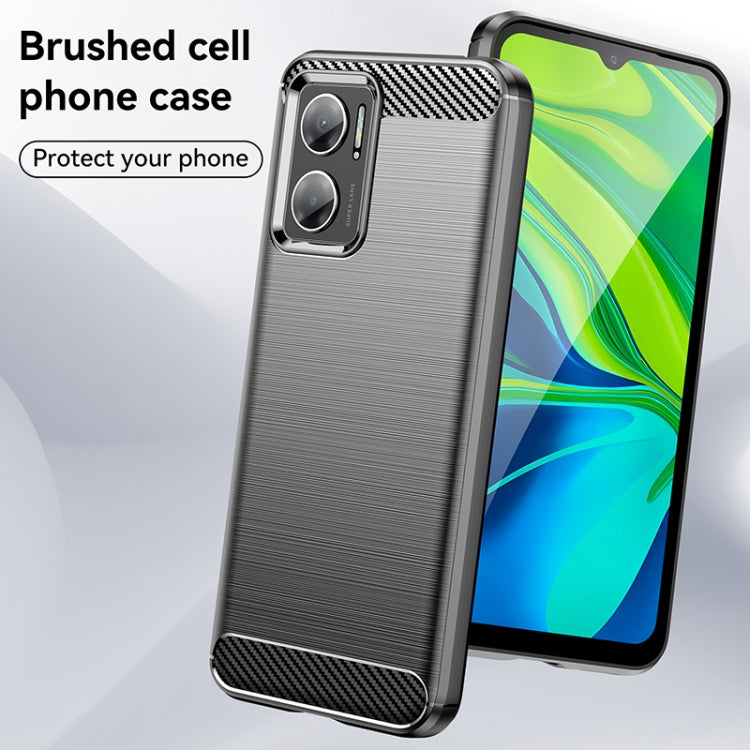Xiaomi Redmi 10 Prime+ 5G Carbon Fiber TPU Case in Black with Brushed Texture