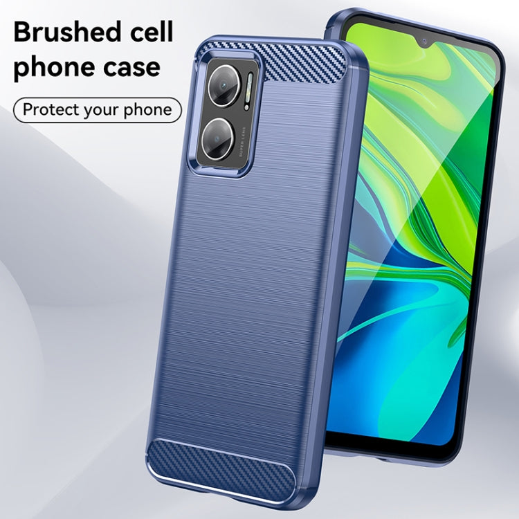Xiaomi Redmi 10 Prime+ 5G Blue Carbon Fiber TPU Case