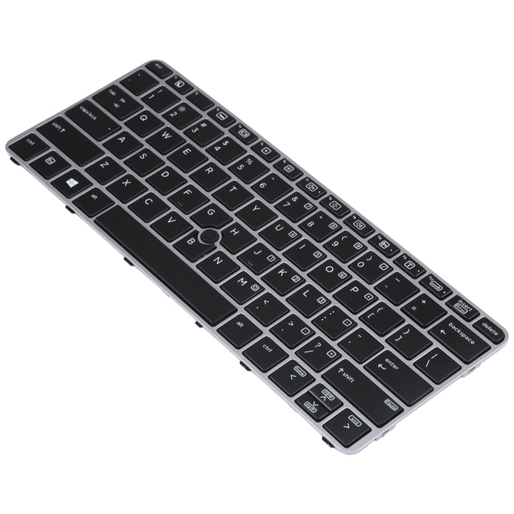 Backlit US Keyboard for HP EliteBook 820 G3 with Pointing Functionality (Silver)