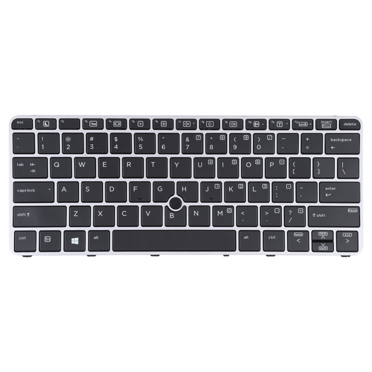 Backlit US Keyboard for HP EliteBook 820 G3 with Pointing Functionality (Silver)