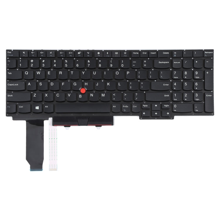 US Version Keyboard with Pointing Function for Lenovo Thinkpad E15 Gen 2 - Black