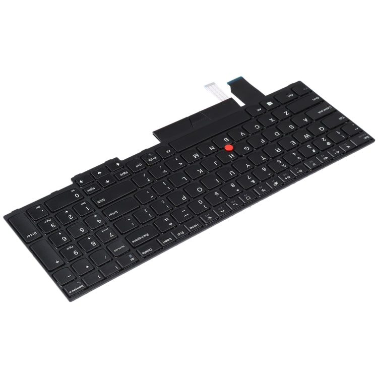 Enhanced US Version Keyboard with Pointing for Lenovo ThinkPad P15V L15 (Black)