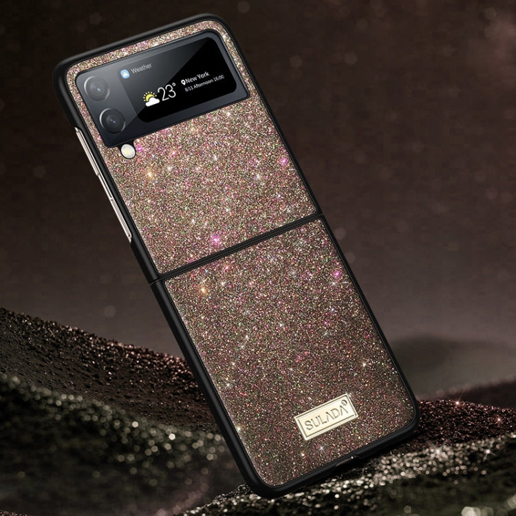 Colorful Shockproof TPU + Handmade Leather Phone Case for Samsung Galaxy Z Flip4