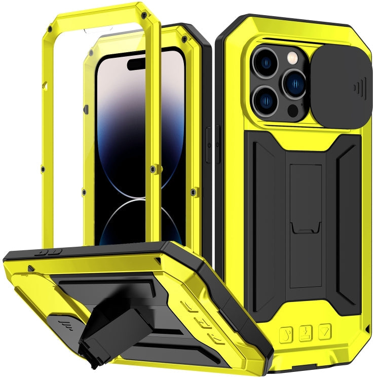 R-JUST Shockproof Life Waterproof Dust-proof Case for iPhone 14 Pro Max (Yellow)