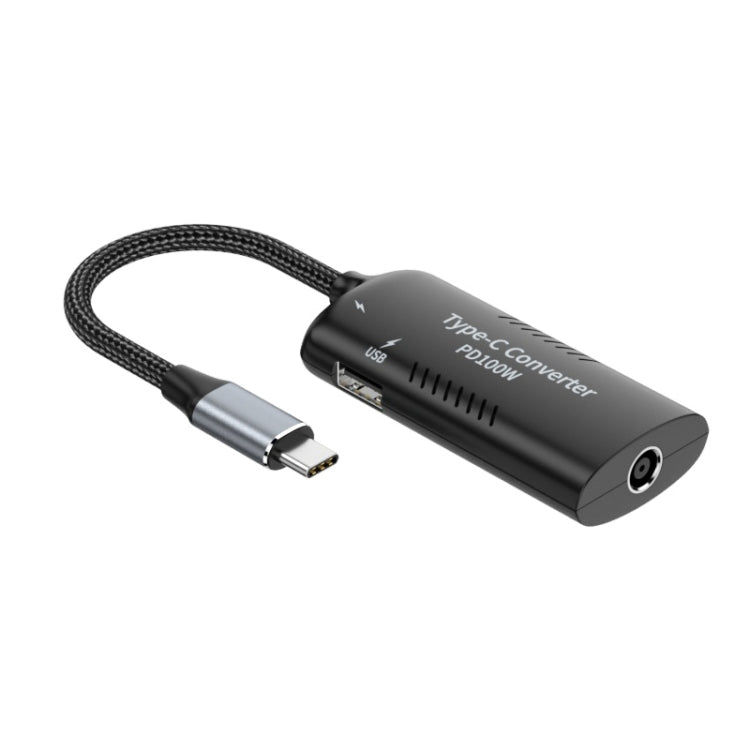 DC7406 + Type-C + USB Female to Type-C Multifunction Adapter