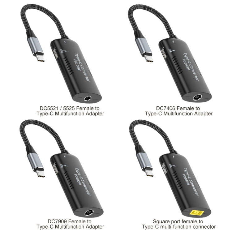 DC7909 Multifunctional Type-C and USB Female Adapter for Laptop Charging