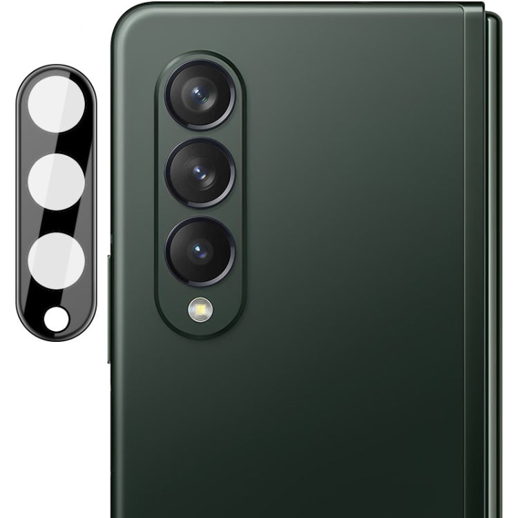 Imak Integrated Rear Camera Lens Tempered Glass Film with Lens Cap for Samsung Galaxy Z Fold4 5G - Black Version