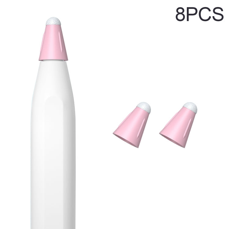 Fiber Texture Nib Protector Set for Apple Pencil (Pink, 8 PCS)
