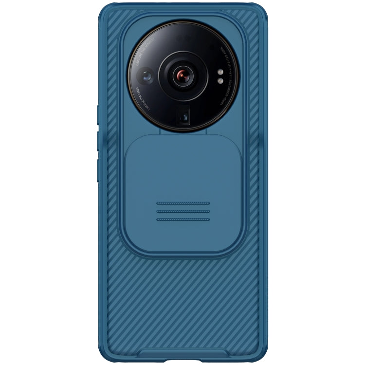 For Xiaomi 12S Ultra ILLKIN Black Mirror Series Camshield PC Phone Case (Blue)