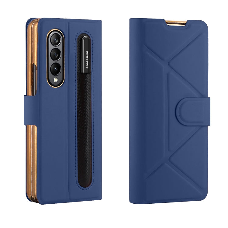 GKK Transformers Shockproof Folding Leather Case for Samsung Galaxy Z Fold4 (Blue)