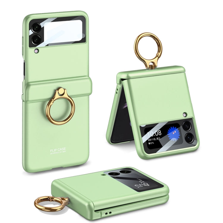 GKK Magnetic Hinged Flip Case for Samsung Galaxy Z Flip4 with Ring Holder in Matcha Green