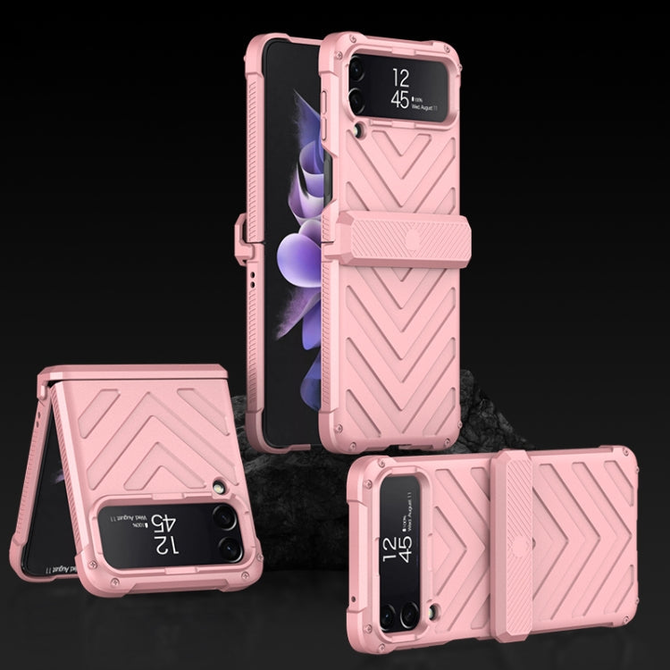 Sweet Pink GKK Magnetic Folding Swivel Armored Phone Case for Samsung Galaxy Z Flip4