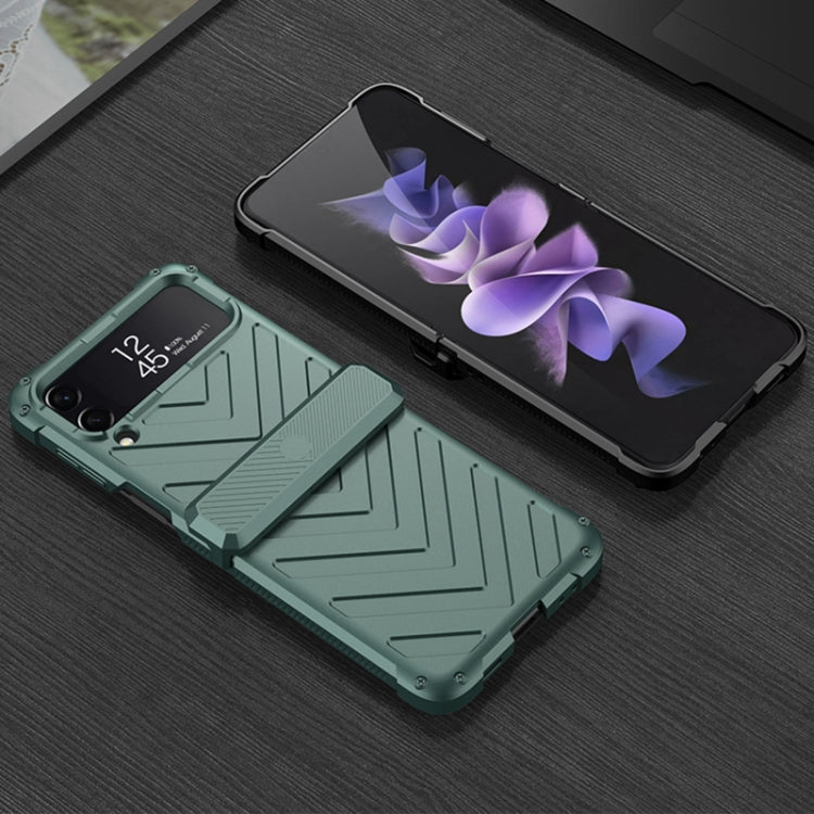 GKK Magnetic Folding Swivel Armored Phone Case with Hinges for Samsung Galaxy Z Flip 4 (Purple)