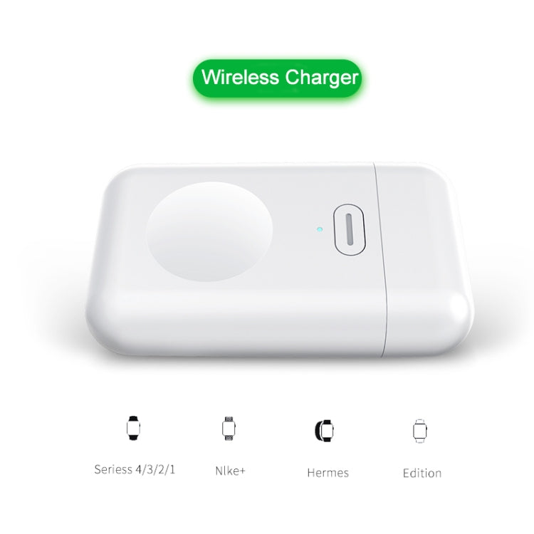 Magnetic Wireless Apple Watch Charger with USB Port (White)