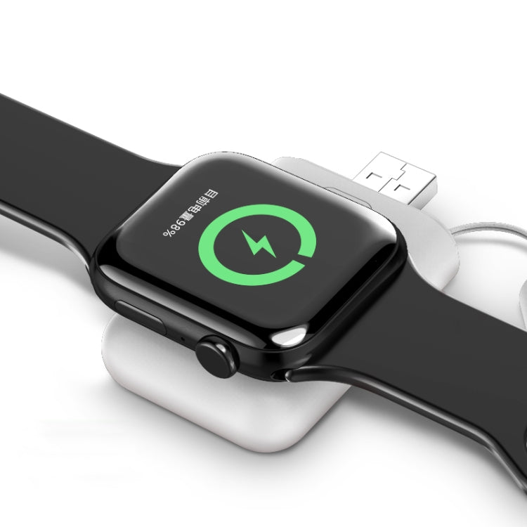 Magnetic Wireless Apple Watch Charger with USB Port (White)