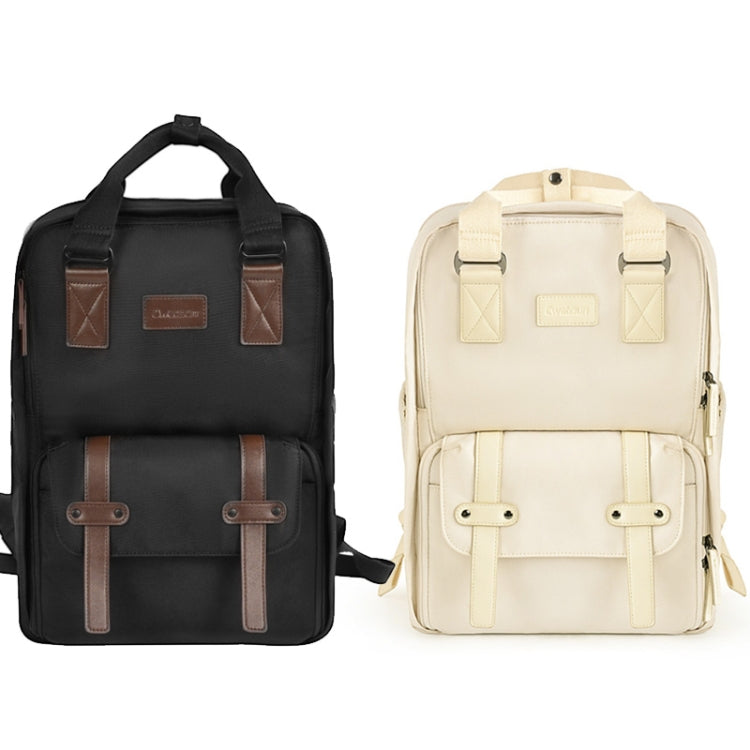 CADeN Photography Backpack with Large Capacity and Comfortable Design (Beige)