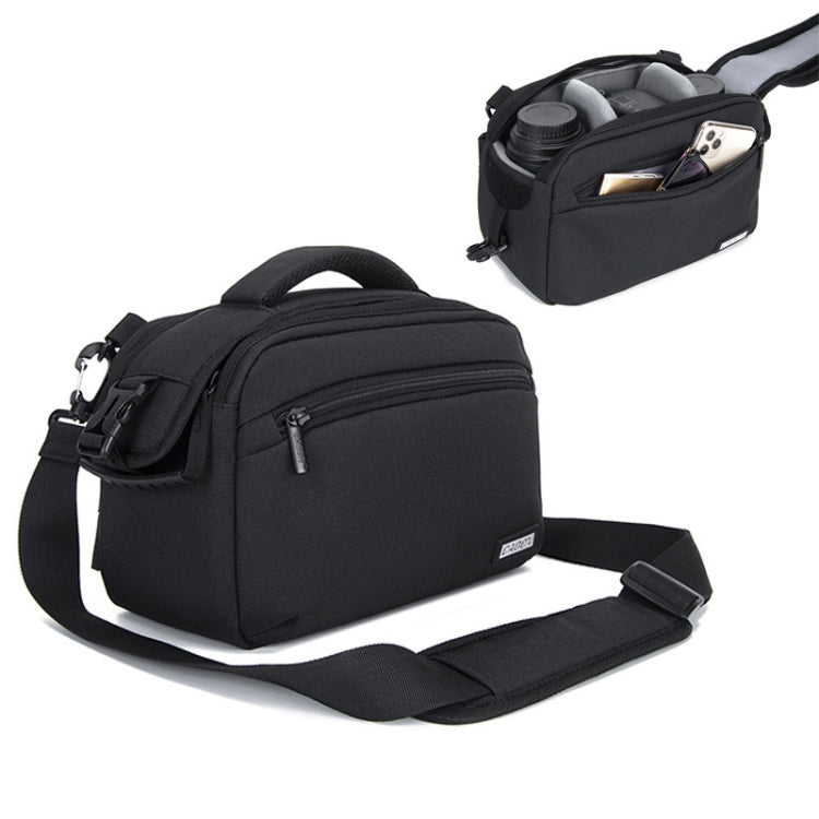 Versatile Black 2 in 1 Camera Bag for Waist or Shoulder