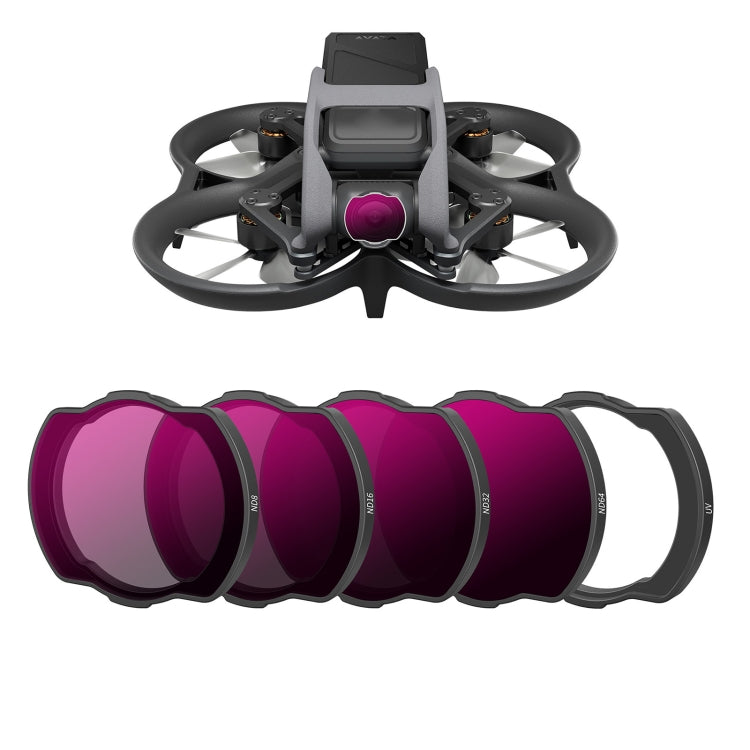 STARTRC for DJI Avata Drone UV + ND8 + ND16 + ND32 + ND64 Lens Filter with AGC Optical Glass and Waterproof Coating