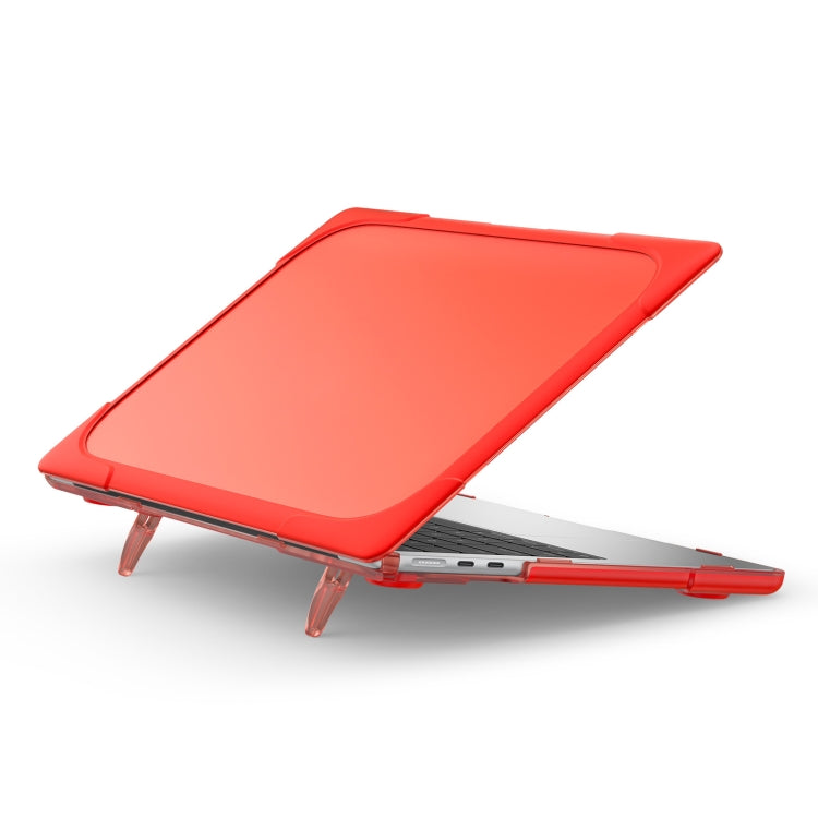 Red TPU + PC Anti-Drop Protective Case for 13.6 inch MacBook Air A2681 (2022)