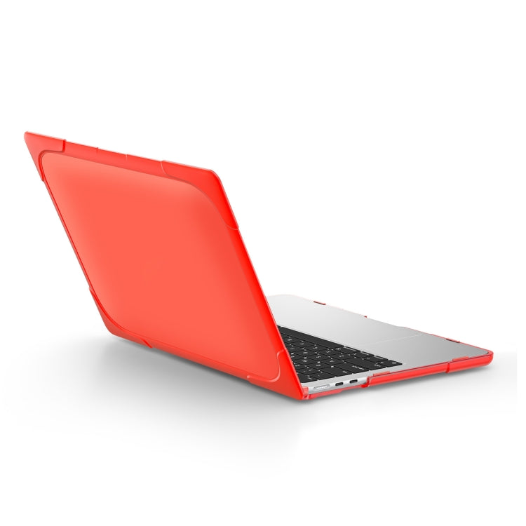 Red TPU + PC Anti-Drop Protective Case for 13.6 inch MacBook Air A2681 (2022)