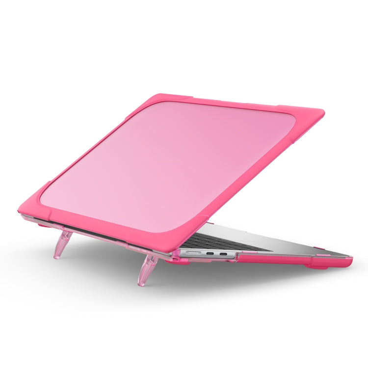 Rose Red TPU + PC Anti-Drop Protective Case for MacBook Air 13.6 inch A2681 2022
