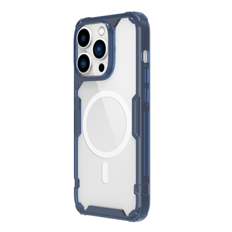 Blue NILLKIN Ultra Clear Magsafe PC + TPU Phone Case for iPhone 14 Pro Max