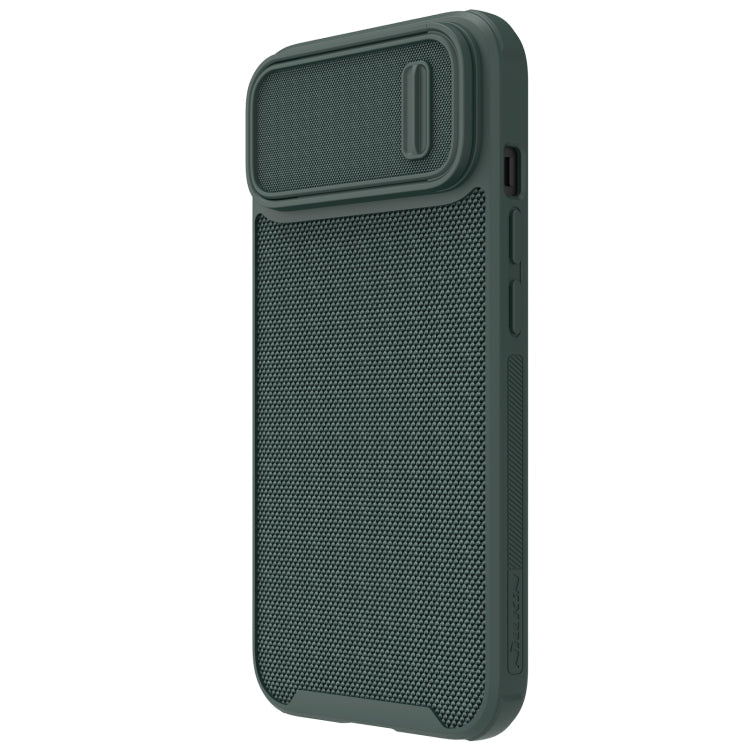 NILLKIN 3D Textured Camshield PC + TPU Phone Case for iPhone 14 Plus (Green)