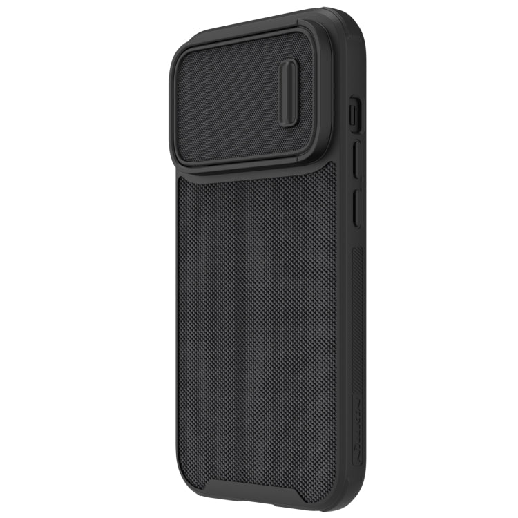 NILLKIN 3D Textured Camshield PC + TPU Phone Case for iPhone 14 Pro (Black)