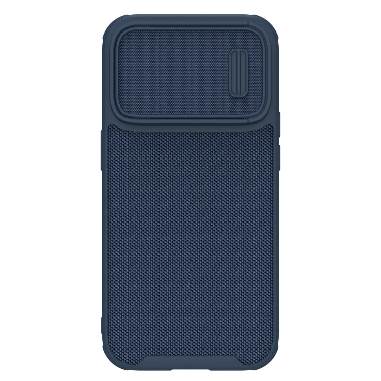 NILLKIN 3D Textured Camshield PC + TPU Phone Case for iPhone 14 Pro (Blue)