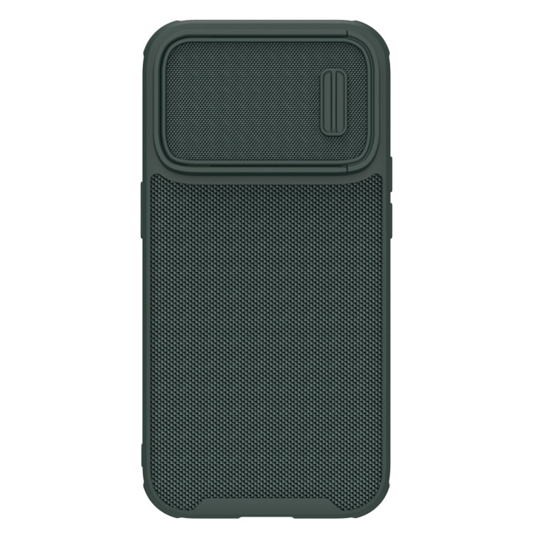 NILLKIN 3D Textured Camshield PC + TPU Phone Case for iPhone 14 Pro (Green)