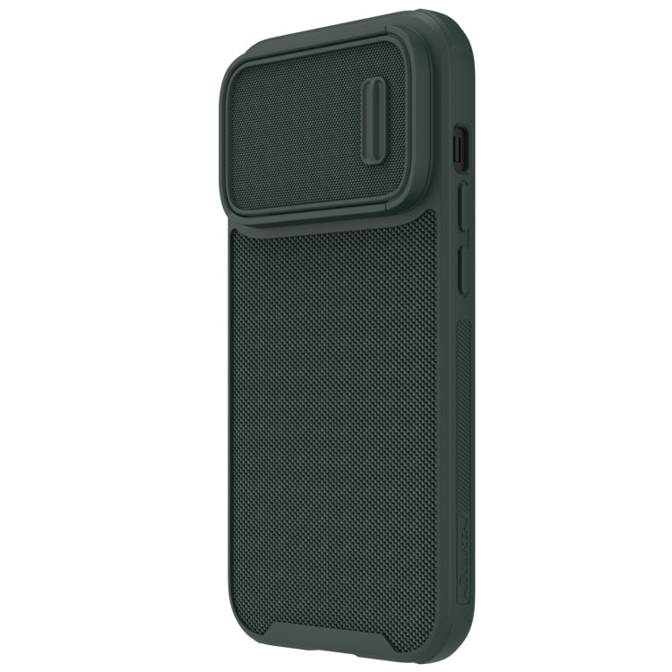 NILLKIN 3D Textured Camshield PC + TPU Phone Case for iPhone 14 Pro (Green)