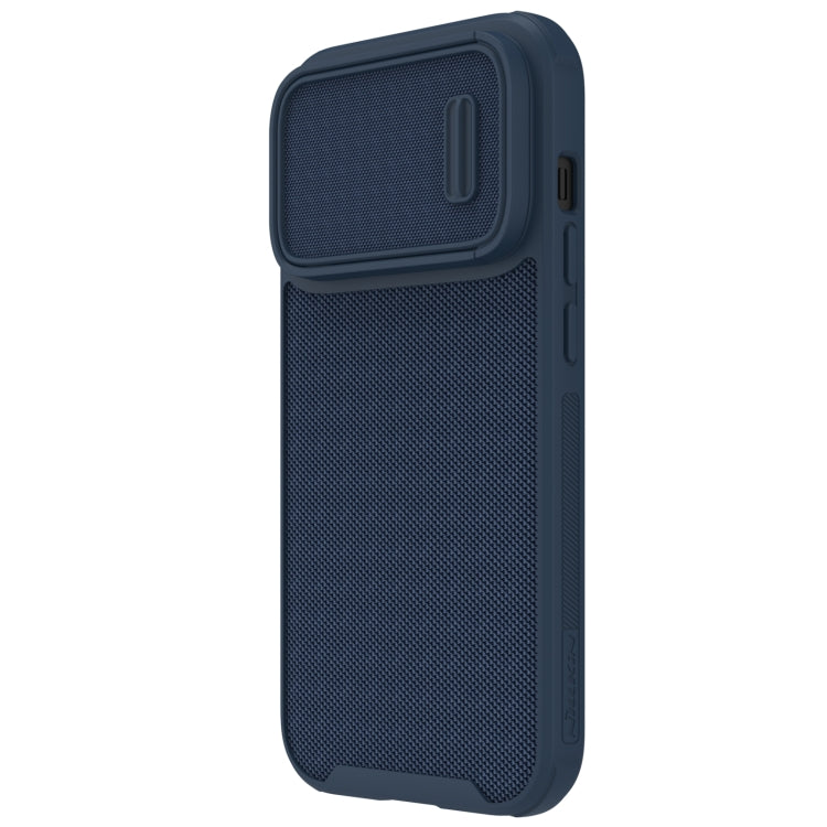 NILLKIN 3D Textured Camshield PC + TPU Phone Case for iPhone 14 Pro Max (Blue)